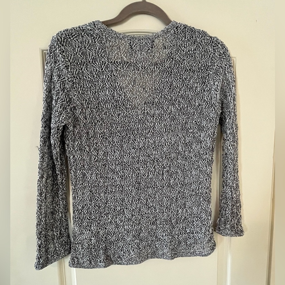 Jones New York Collection Charcoal Gray One button Cardigan Women’s Medium - Picture 6 of 10